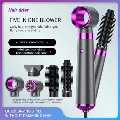 Ks-Q7 Multi-Purpose Hot Air Comb with 5 Versatile Functions for Effortless Styling