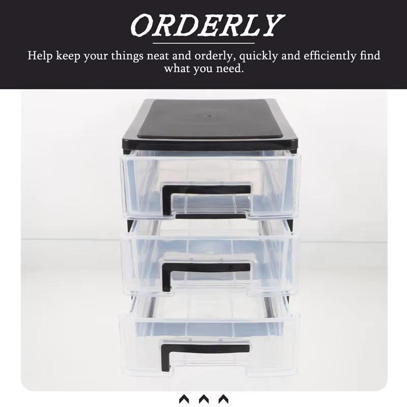 Versatile Three-Layer Plastic Storage Drawers - 4-Drawer Closet Organizer & Shelf Rack