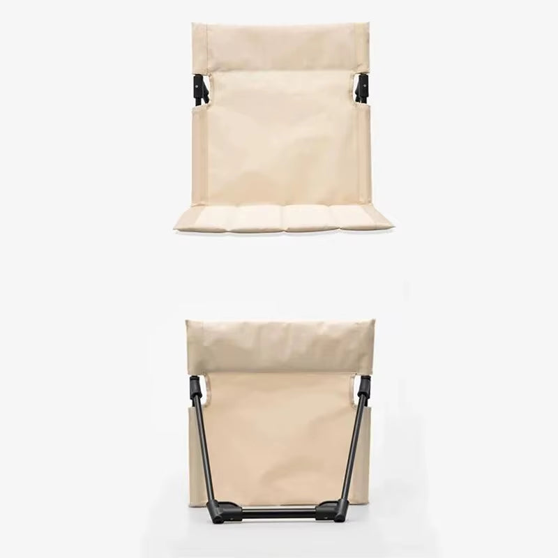 Foldable Outdoor Camping Chair with Backrest and Cushion for Garden, Park, and Beach Use