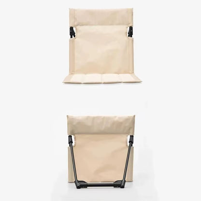 Foldable Outdoor Camping Chair with Backrest and Cushion for Garden, Park, and Beach Use