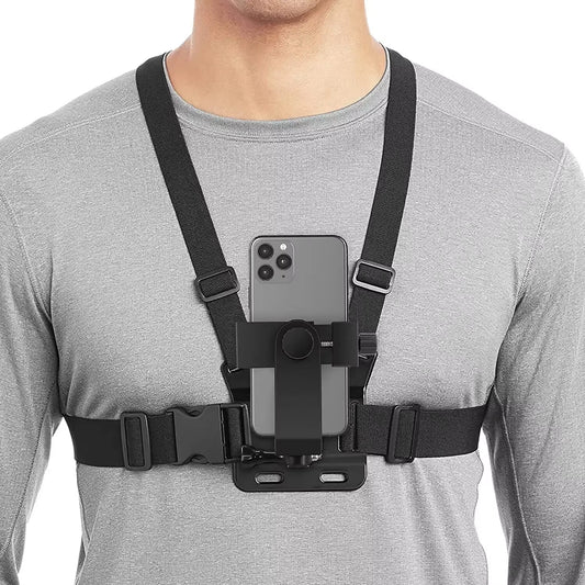 Chest Strap Rotating Mobile Phone Holder 360° Rotatable Mobile Phone Fixed Bracket Outdoor Fishing Riding Shooting Equipment