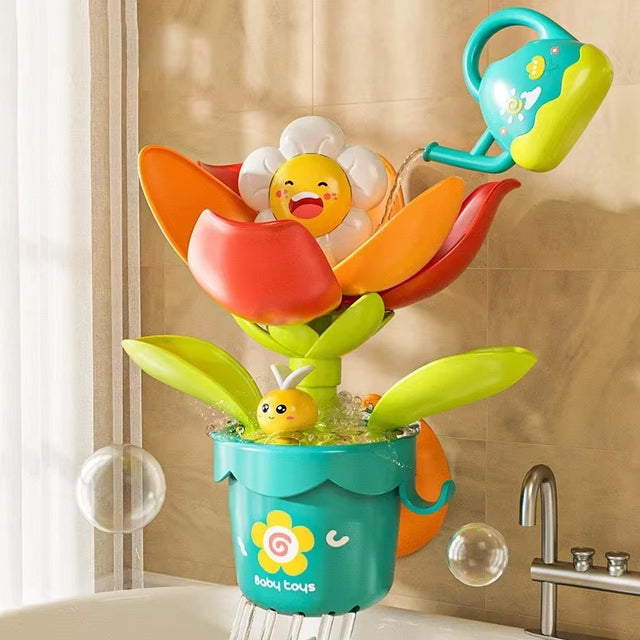 Lustiges Baby-Wasserspiel – Sonnenblumen-Duschspielzeug für Badewanne, Wassersprühfunktion, lustiger Wassersprinkler