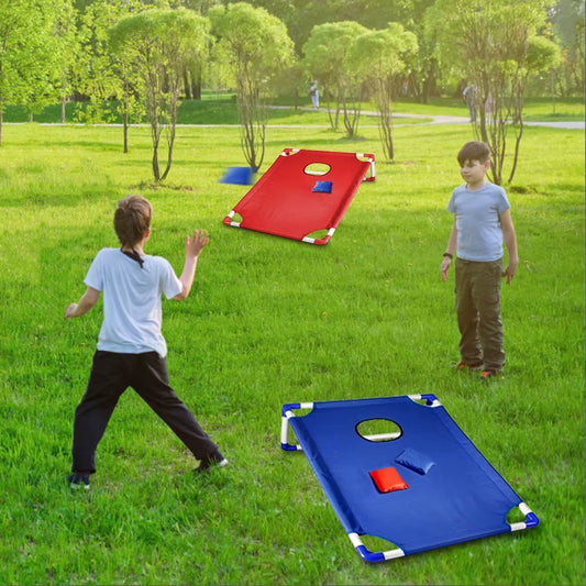Ultimate Portable Cornhole Set - Complete with 1 Game Board and 6 Colorful Bean Bags for Outdoor Fun!