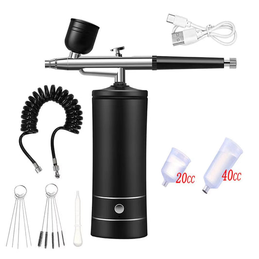 Portable Airbrush Nail Art Kit with Compressor - Perfect for Nail Designs, Cake Decorating, and Craft Projects!