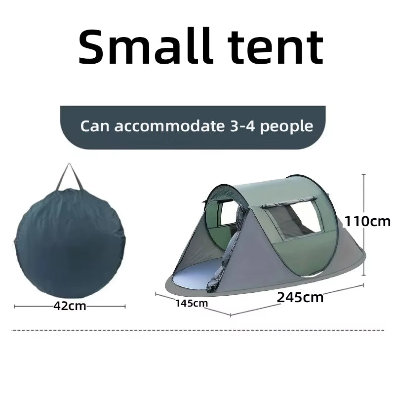 5-8 Person Automatic Pop-Up Tent for Camping, Portable Beach Fishing Shelter, Ideal for Outdoor Adventures and Hiking Trips