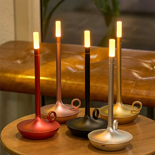 LED Rechargeable Touch Sensor Table Lamp - Wireless Desktop Night Light for Restaurants, Hotels, Bars, and Bedroom Decor